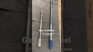 Gas vs Diesel torque wrench, 1/2 vs 3/4 #torquewrench, #tools #diesel,