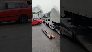 The most creative way to load a truck onto a tow truck