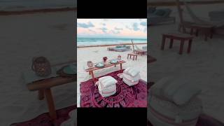 breakfast on the beach in Tulum Mexico #beach  #travel #walking #shorts