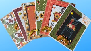 6 Fun and Unique Fall/Thanksgiving Cards Featuring Pumpkin Embellishments