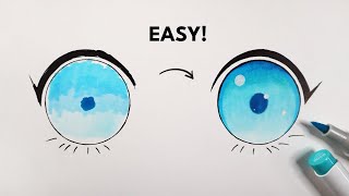 HOW TO COLOR ANIME EYES - Step by Step Tutorial for Beginners