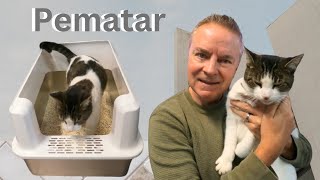 No Leakage Great for Big Cats Pematar Stainless Steel Cat Litter Box