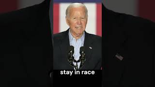 Biden declares he will stay in race as pressure to drop out builds. #news #study #vocabulary