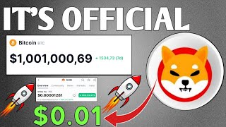 SHIBA INU COIN NEWS TODAY: IF YOU HOLD 5,000,000 SHIB IT'S CONFIRM $0.01 - SHIBA PRICE PREDICTION