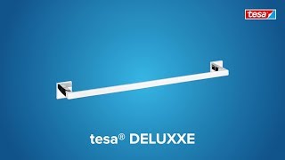 How to apply the chromed; angular tesa® Deluxxe towel bar