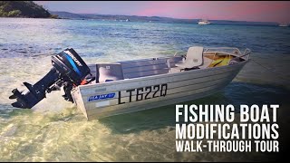 Fishing Boat Tour / Walk-Through (including diy milk crate fishing mods).