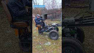 Самодельный трёхколёсный погрузчик. Homemade loader #техникаумельцев #погрузчик #loader #tractor