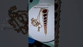 Natural Garnet Filled Shell #garnet #jewellery #art #shorts