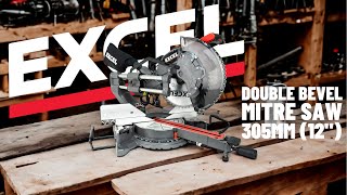 The Tool Every Woodworker Needs: Excel 12" 305mm Double Bevel Sliding Mitre Saw!