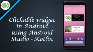 Clickable widget in Android using Android Studio - Kotlin