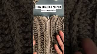 How to add a Zipper to Crochet (NO SEWING MACHINE)