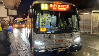 San Francisco MUNI 2018 New Flyer Xcelsior XDE40 8931 on route 88 BART Shuttle