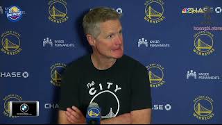 Steve Kerr Postgame Interview | Golden State Warriors beat Houston Rockets 133-110