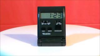 Westclox 47508 LCD Display Compact Folding Travel Alarm Clock