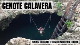 CENOTE CALAVERA IN TULUM, MEXICO | DAY IN THE LIFE - STREET FOOD BREAKFAST AND LAUNDRY