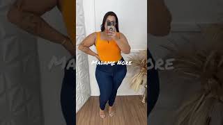 Calça jeans Plus size cintura alta risca relevo premium