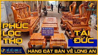 Bộ bàn ghế MINH QUỐC VOI tay 12 chữ THƯ PHÁP của Bác Tường ở Long An | ĐỒ GỖ LONG LY