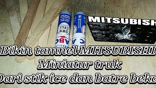 cara membuat bemper miniatur truk /dari bekas stic ice dan batre bekas