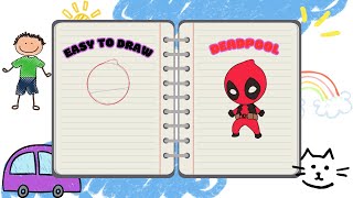 [Draw with me] Easy to draw a Deadpool drawing