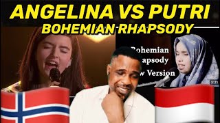 2 Amazing Singers 1 Song ! Angelina Jordan Vs Putri Ariani - Bohemian Rhapsody | Queen | Reaction