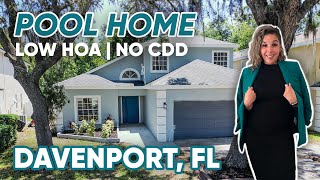 Davenport Florida Pool Home for Sale with LOW HOA! Airbnb Allowed!