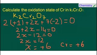 How to calculate the oxidation state of Cr in K2Cr2O7 (Potassium dichromate).