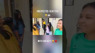 Unexpected reaction video with uni friends | Campus fun 😂❤