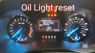 How to reset the oil light on a 2014 Ford Fusion