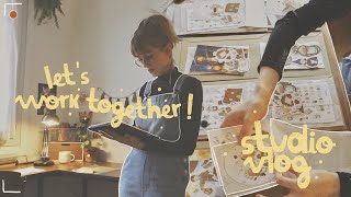 Uncut & unedited studio vlog 📮✨ une journée en immersion dans ma vie d'illustratrice !