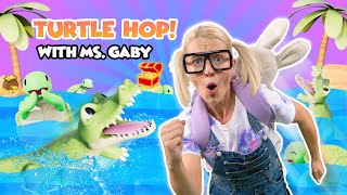 The Turtle Hop Adventure with Ms. Gaby | Games for Kids | Interactive Kids Videos 🐢