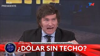 Dólar a $337 "Esto no tiene techo" Imperdible Milei en A Dos Voces, TN- 20/07/22