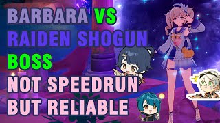 Barbara vs Raiden Shogun Boss. Not speedrun, but reliable | Genshin Impact