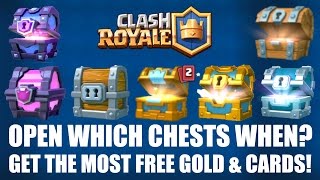 CLASH ROYALE | HOW TO GET THE MOST FREE CARDS AND GOLD USING CHESTS! | OVER 1,000 FREE GOLD PER DAY!