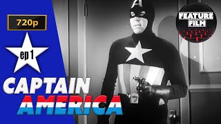 CAPTAIN AMERICA SERIAL Chapter 1 | 720p SUPERHERO movie | CLASSIC MOVIES | Marvel Comics character