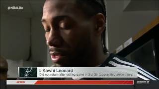 Game 1 - Kawhi Leonard on Injury - "VERY Painful" - May 14 2017