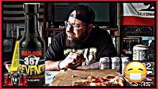 **SPICY** Pizza and Beer Challenge (1 million scoville units) | Softail Chopper Motovlog