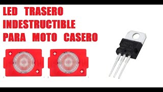 LED TRASERO INDESTRUCTIBLE PARA MOTO CASERO