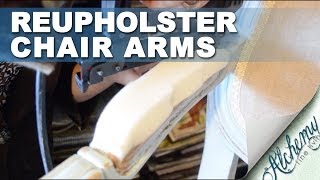 How to upholster padded arms of chair