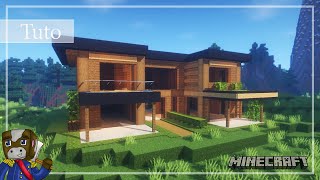 Minecraft | Comment Construire une Maison Moderne en Bois | Tutoriel 2/2