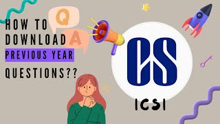 How to download previous year question paper !??#icsi