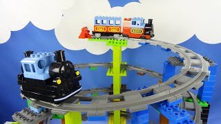 Строим из Lego Duplo, Лего Дупло поезд, новый поезд, железная дорога, железнодорожный мост #4