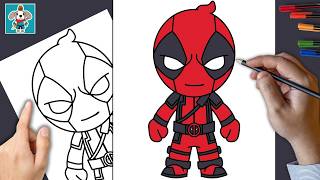 How to draw Chibi Deadpool | HVORDAN TEGNE | Step by Step