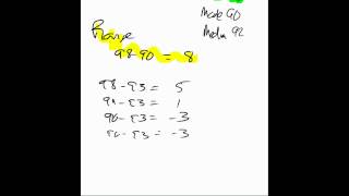 6 3 Range and Standard Deviation