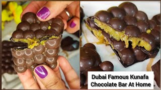 Dubai Viral Kunafa Chocolate Recipe Viral Chocolate Recipe Pista chioKunafa Chocolate Homemade