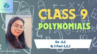 || Class 9 || Polynomials || Ex.-2.2 || Question-3 || #polynomials #question #exercise #class9maths