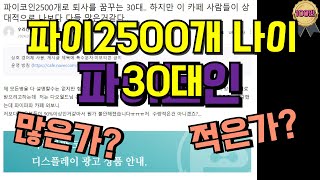 파이코인 2500개 보유 나이 30대ㅣ많은가? 적은가?