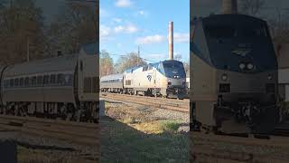 NS CSX and Amtrak trains