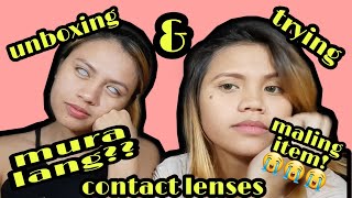 UNBOXING AND TRYING CONTACT LENSES || WRONG ITEM || All About TALA