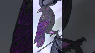 Color-Shifting Crow Craft #art #craft #artwork #shorts #ytshorts #youtube