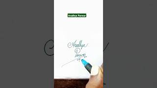 Calligraphy Signature | Aradhya Panwar | sk cursive art